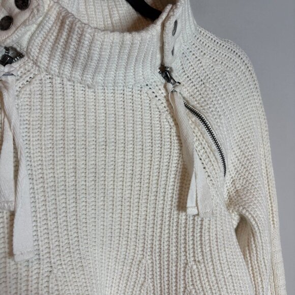 Free People Patches Of Me white trapeze sweater - Picture 3 of 7